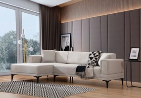 Sofá-cama de canto Horizon – Ecru – 140x250 cm