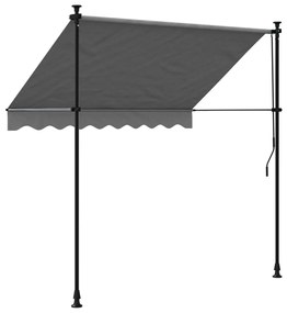 Toldo retrátil 200x150 cm tecido e aço antracite