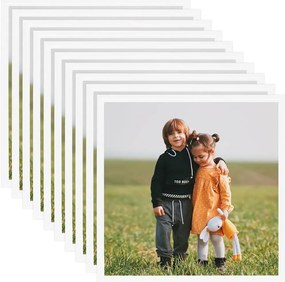vidaXL Molduras para mesa 10 pcs 20x20 cm MDF branco
