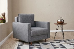 Sofá de 1 Lugar Eva – Cinzento – 85x82x90 cm