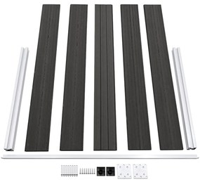 Painel de vedação para jardim 180x105 cm WPC cinzento