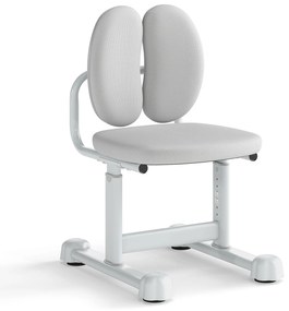 Cadeira de mesa infantil, cadeira de estudo com suporte lombar duplo e altura ajustável, cadeira de computador acolchoada rosa