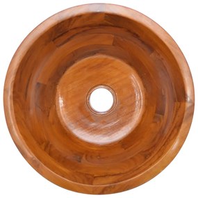 Lavatório Φ40x20 cm madeira de teca maciça