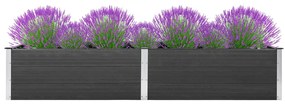 vidaXL Canteiro elevado de jardim 200x100x54 cm WPC cinzento
