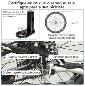 HOMCOM Reboque de Bicicleta para Crianças 2 Lugares 2 em 1 Reboque para Crianças Convertível em Carrinho com Rodas 360º Amortecedores e Guiador Ajustável Bege e Marrom