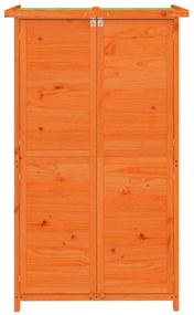 Abrigo p/ ferramentas jardim 83x57x140 cm pinho maciço castanho