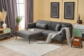 Sofá de Canto Revos – Antracite – 250x86x100 cm