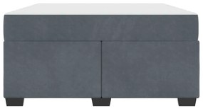 Estrutura de cama com colchão Cinzento escuro 160 x 200 cm