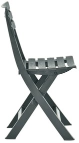 Cadeiras de jardim dobráveis 2 pcs plástico verde