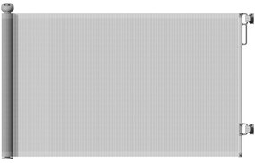 PawHut Barreira de Segurança Retráctil 0-140 cm Porta para Cães Pequenos Extensível para Animais de Estimação 146x9x86,5 cm Cinza | Aosom Portugal
