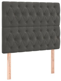 Estrutura de cama sem colchão 90x190 cm veludo cinzento-escuro