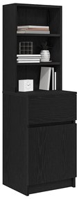 Mesa de cabeceira 39x35x125 cm derivados de madeira preto