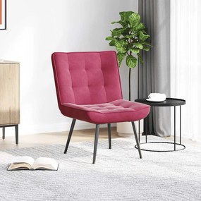 Cadeira de relaxamento 64x74x84 cm veludo vermelho bordeaux