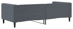 Sofá-cama 90x200 cm veludo cinzento-escuro