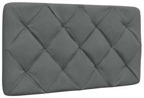 Cama com colchão 90x200 cm tecido cinzento-escuro