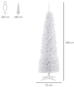 Árvore de Natal Artificial 180cm Ignífugo com 390 Ramos de PVC e Suporte de Metal Decoração de Natal para Interiores Fácil de Montar Verde