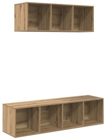Conjunto de Estantes para TV 2 pcs carvalho artisiano
