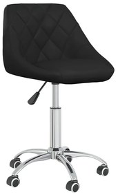 Cadeiras de jantar giratórias 2 pcs couro artificial preto