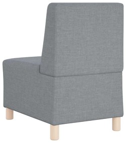Cadeira de Sofá Cinza Claro 55 cm em Tecido 3 pcs