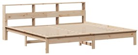 Cama sem colchão 200x200 cm madeira de pinho maciça