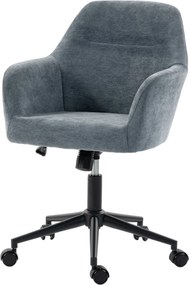 Cadeira de Escritório Ergonómica, 57 x 57 x 93 cm, Altura Regulável, Azul