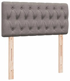 Cama com molas/colchão 100x200 cm tecido cinza-acastanhado