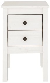 Mesas de cabeceira 2 pcs 40x35x61,5 cm pinho maciço branco
