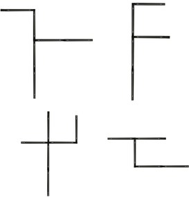 LED Sistema de iluminação de trilho moderno com 5 focos preto 1-fase - Iconic Mark Moderno