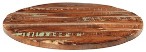 Tampo de mesa redondo Ø90x3,8cm madeira recuperada maciça