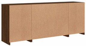 Aparador com luzes LED 163x37x67 cm carvalho castanho