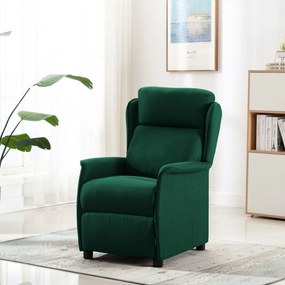 Cadeira Recliner Verde Escuro em Tecido