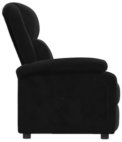 Poltrona reclinável veludo preto