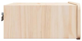 Mesa de Cabeceira Montada na Parede com gaveta 2 pcs Castanho