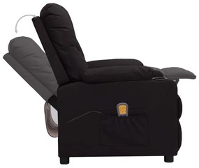 Poltrona de massagens couro artificial preto