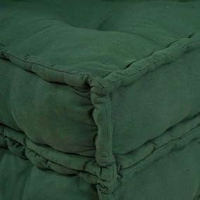 Pouffes Modulares 2 pcs em Verde Tecido da