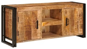 Gabinete para TV Castanho Madeira de manga sólida e rugosa