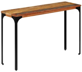 Mesa consola 120x35x76 cm madeira recuperada maciça