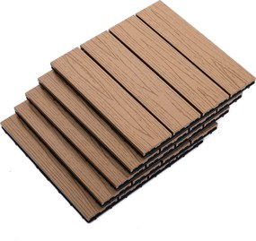 Ladrilhos para terraço - grelha - Conjunto de 11 unidades, Área máx. 1 m² - encaixáveis, Instalação muito simples, dim. 30 x 30 cm