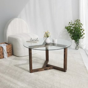 Mesa de Café Miro - Nogueira - 75x40x75 cm
