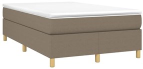 Cama com molas/colchão 120x200 cm tecido castanho-acinzentado