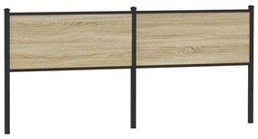 Cabeceira de cama 190 cm derivados madeira/aço carvalho sonoma