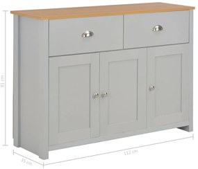 Aparador 112x35x81 cm cinzento
