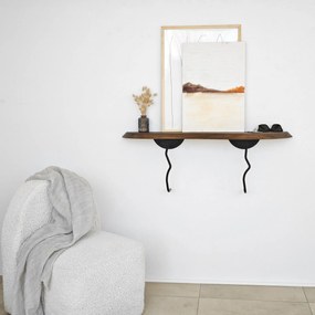 Prateleira de Parede Lierre – Preto Nogueira – 99 cm x 22 cm