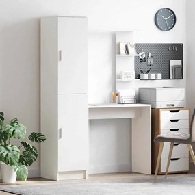 vidaXL Mesa com Armazenamento 2 pcs Branco 78.5 x 37 x 154.5 cm