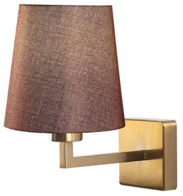 Aplique de Parede Profil – Dourado e Castanho – 18 x 24 cm