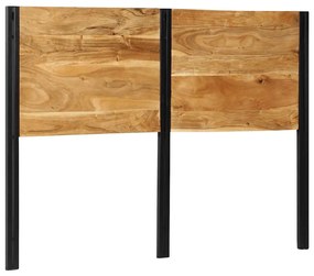 Cabeceira de cama 140 cm madeira de acácia maciça/ferro