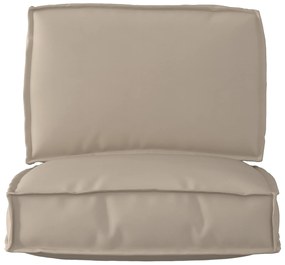 Conjunto de Almofadas para Palete em Tecido Oxford Taupe