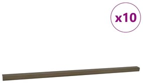Perfis para degraus 10 pcs Castanho 67 cm Alumínio