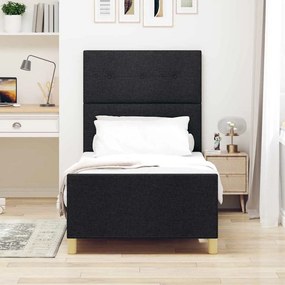 Cama vidaXL Preta 100x200 cm em Tecido