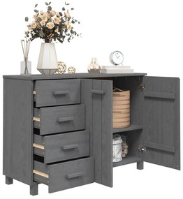 Aparador HAMAR 113x40x80 cm pinho maciço cinza-escuro